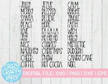 Load image into Gallery viewer, Farmhouse Christmas Word SVG Cut File Bundle