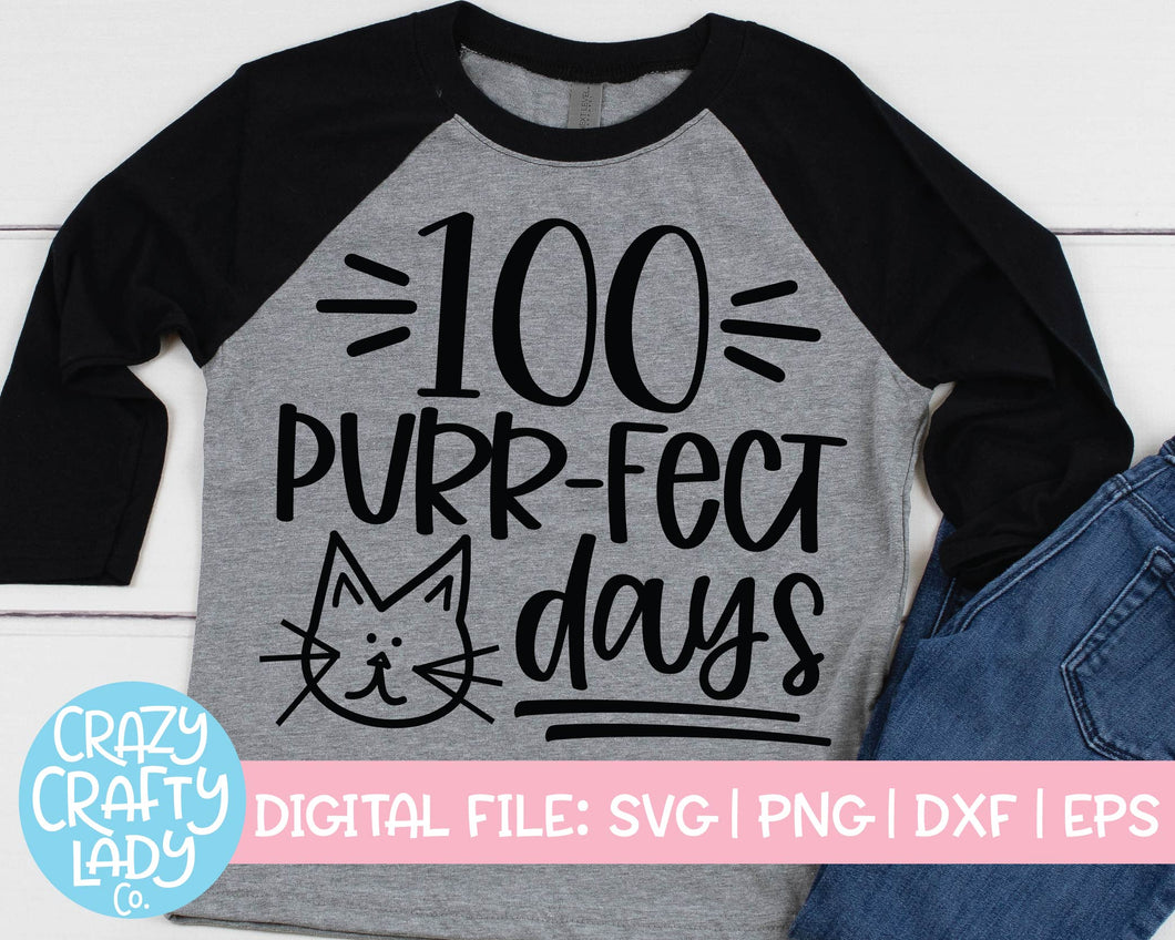 100 Purr-fect Days SVG Cut File