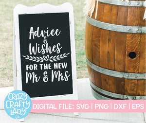Advice & Wishes for the Mr. & Mrs. SVG Cut File