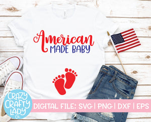 American Made Baby SVG Cut File