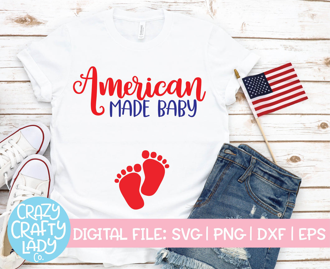American Made Baby SVG Cut File