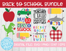 Load image into Gallery viewer, Back to School SVG Cut File Bundle
