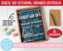 Load image into Gallery viewer, First Day of School Board SVG Cut File Bundle