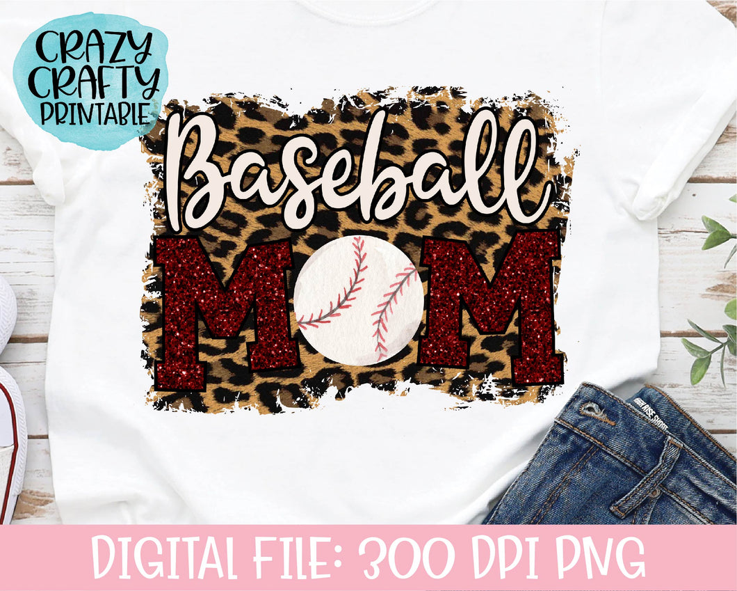 Baseball Mom PNG Printable File