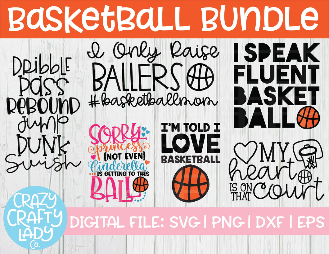 Basketball SVG Cut File Bundle