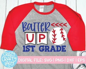 Batter Up 1st Grade SVG Cut File
