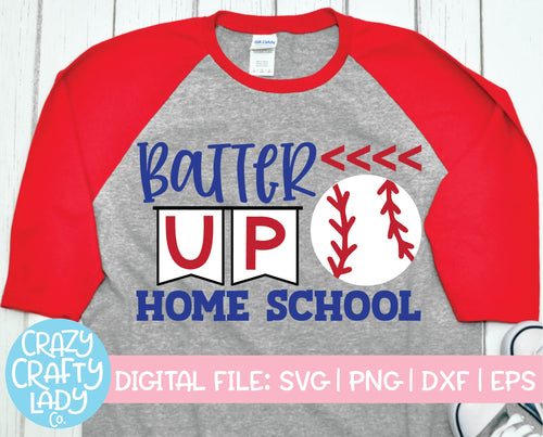 Batter Up Home School SVG Cut File