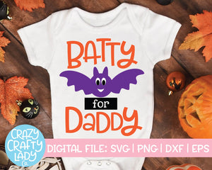 Batty for Daddy SVG Cut File