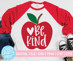 Be Kind Apple SVG Cut File