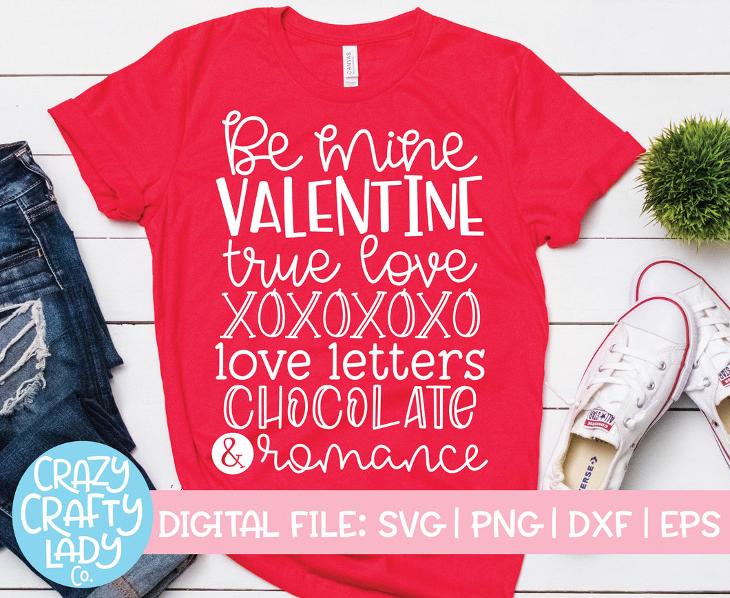 Be Mine Valentine SVG Cut File
