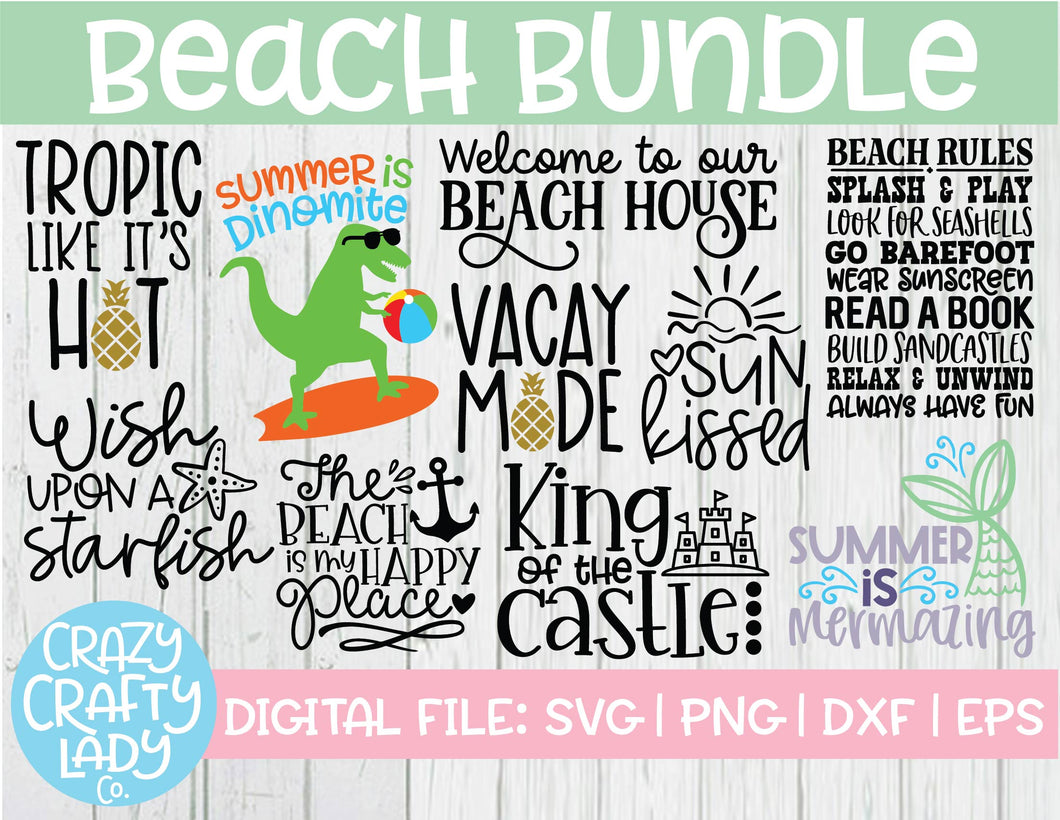 Beach SVG Cut File Bundle