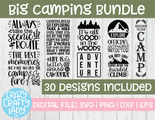 Big Camping SVG Cut File Bundle