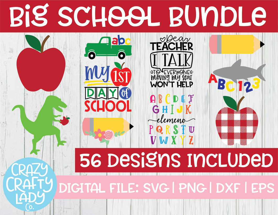 Big School SVG Cut File Bundle