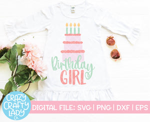 4th Birthday Girl SVG Cut File