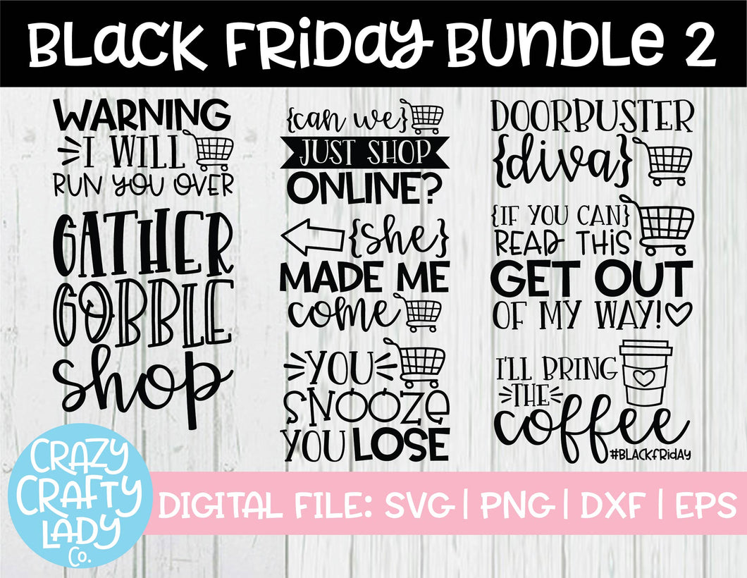 Black Friday SVG Cut File Bundle
