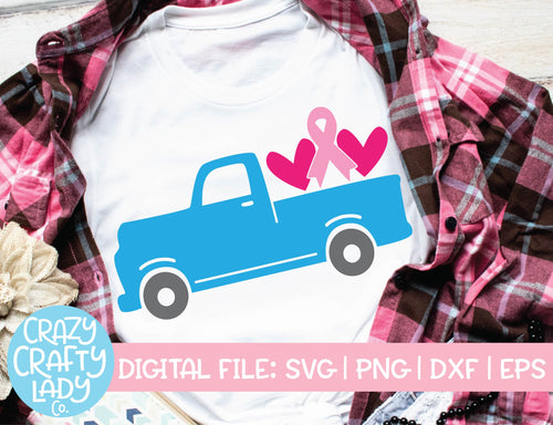 Breast Cancer Awareness Truck SVG Cut File