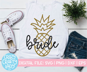 Bride Pineapple SVG Cut File