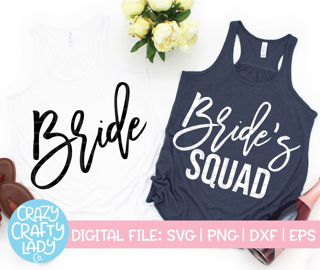 Bride's Squad SVG Cut File Bundle