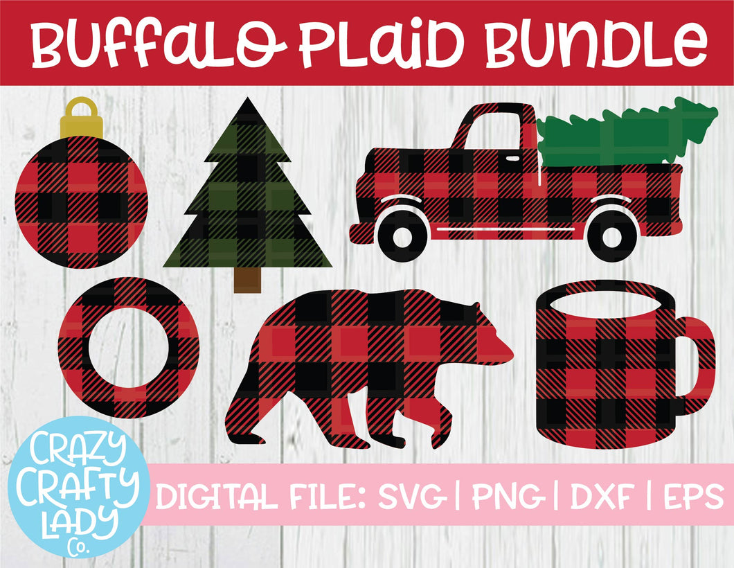 Buffalo Plaid SVG Cut File Bundle