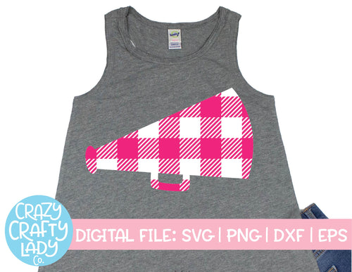 Buffalo Plaid Megaphone SVG Cut File