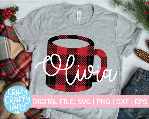 Buffalo Plaid Coffee Mug SVG Cut File
