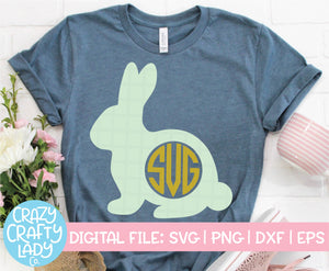 Bunny Monogram Frame SVG Cut File