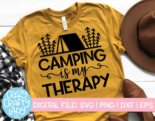 Camping Is My Therapy SVG Cut File