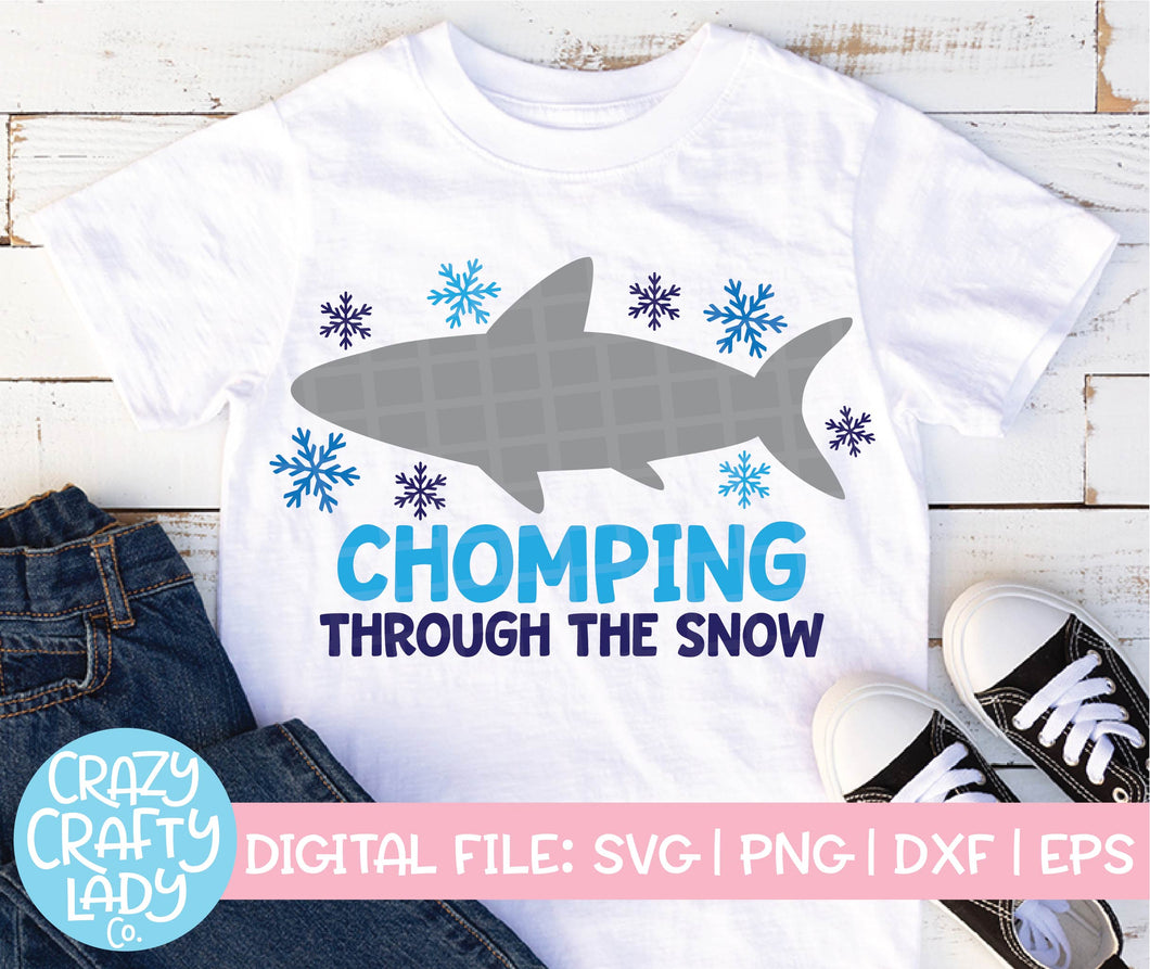 Chomping Through the Snow SVG Cut File