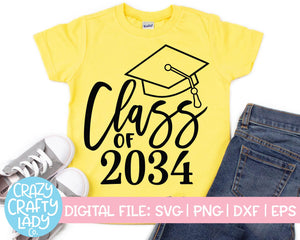 Class of 2034 SVG Cut File