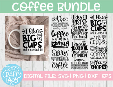 Coffee SVG Cut File Bundle