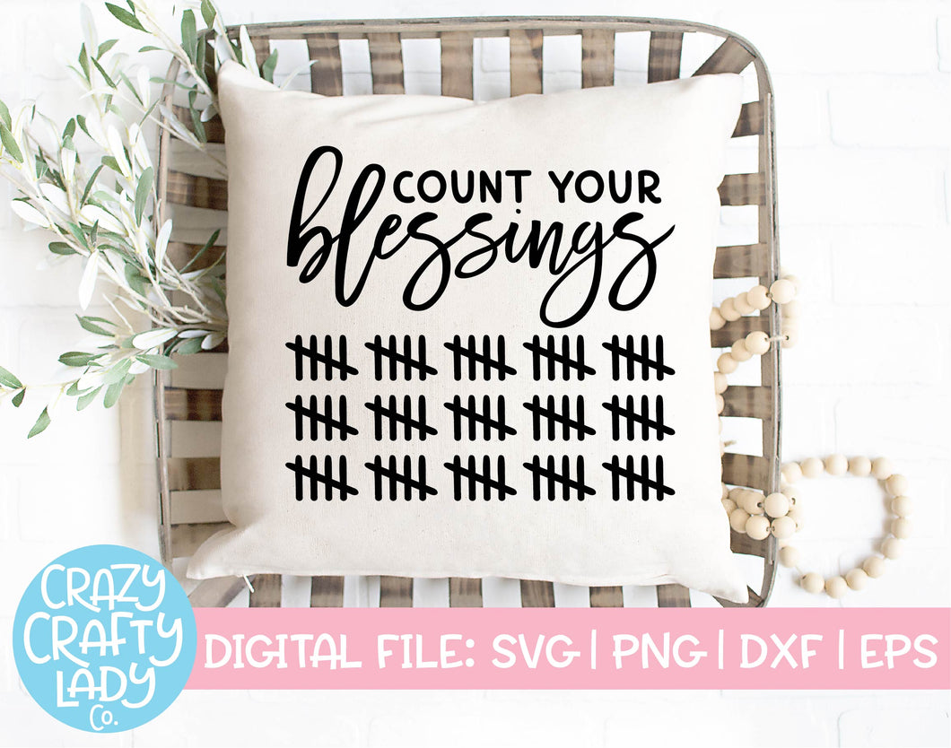 Count Your Blessings SVG Cut File