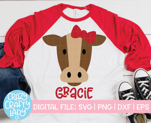Girl Cow SVG Cut File
