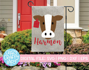 Cow with Ear Tag SVG Cut File