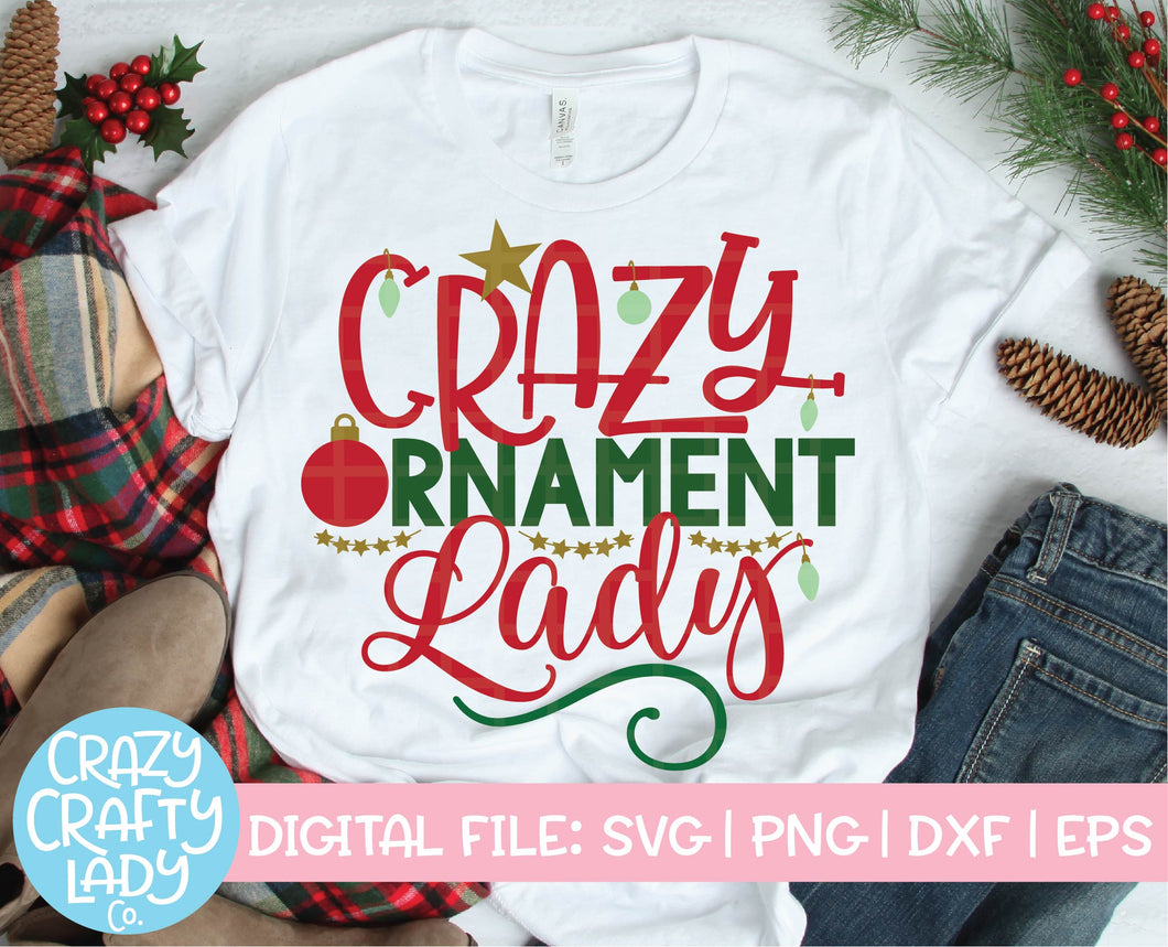 Crazy Ornament Lady SVG Cut File