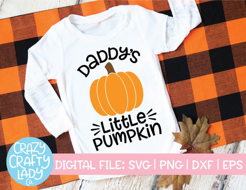Daddy's Little Pumpkin SVG Cut File