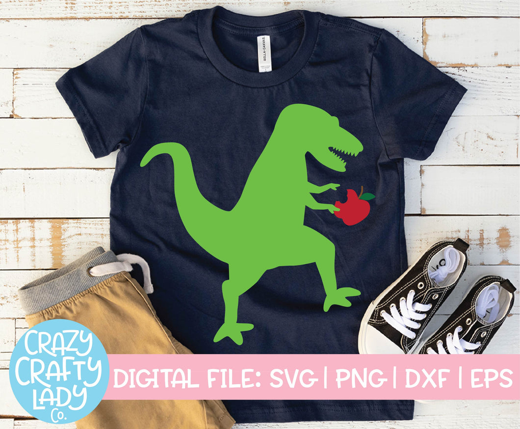 Apple Dinosaur SVG Cut File