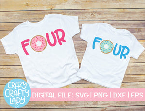 Donut Four SVG Cut File