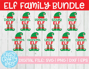 Elf Family SVG Cut File Bundle