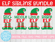 Load image into Gallery viewer, Elf Sibling SVG Cut File Bundle