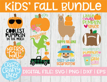 Load image into Gallery viewer, Kids&#39; Fall SVG Cut File Bundle