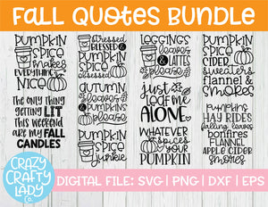 Fall Quotes SVG Cut File Bundle