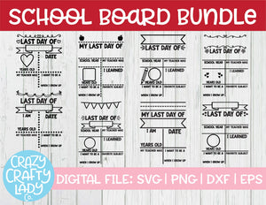 Last Day of School Board SVG Cut File Bundle
