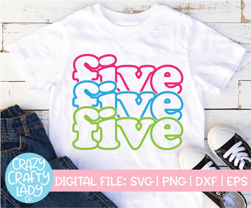 Five SVG Cut File