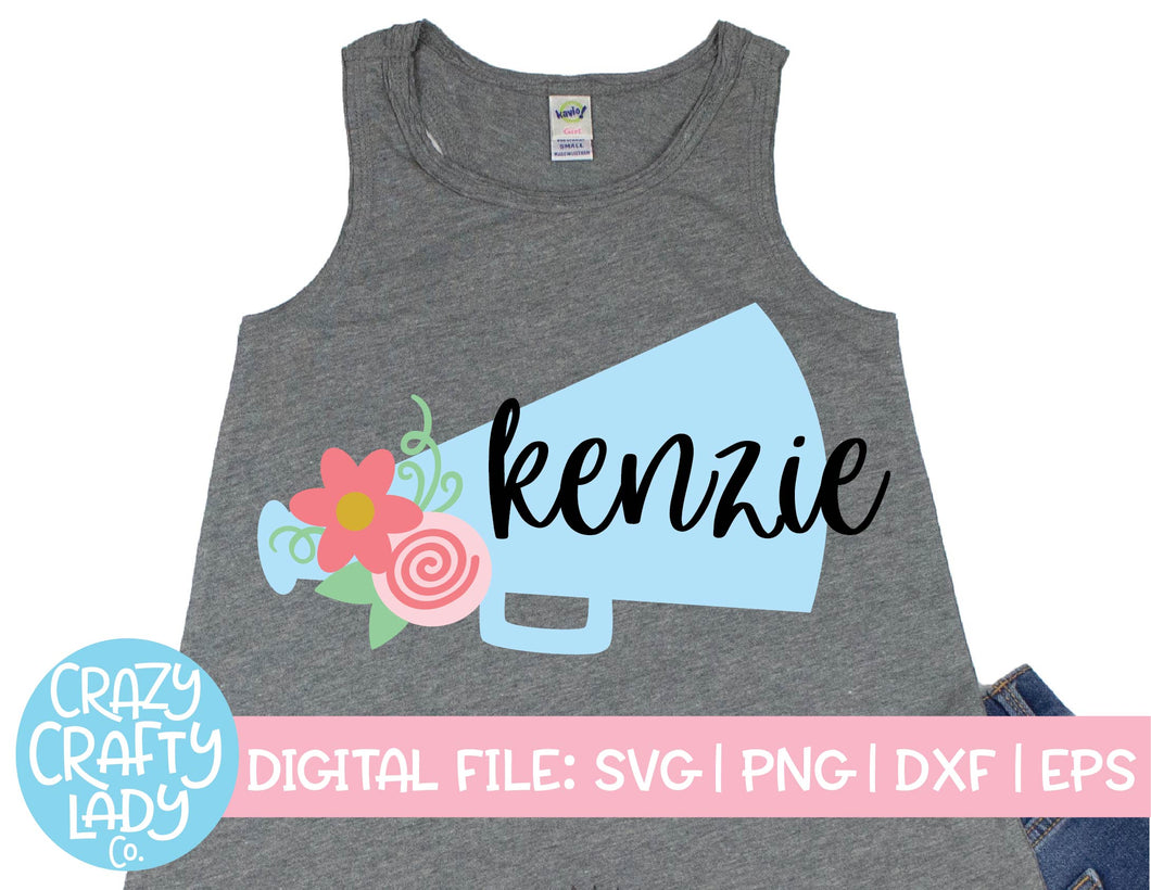 Floral Megaphone SVG Cut File
