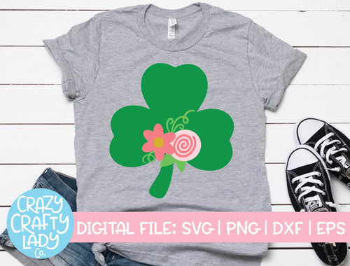 Floral Clover SVG Cut File