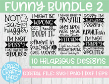 Load image into Gallery viewer, Funny SVG Cut File Bundle