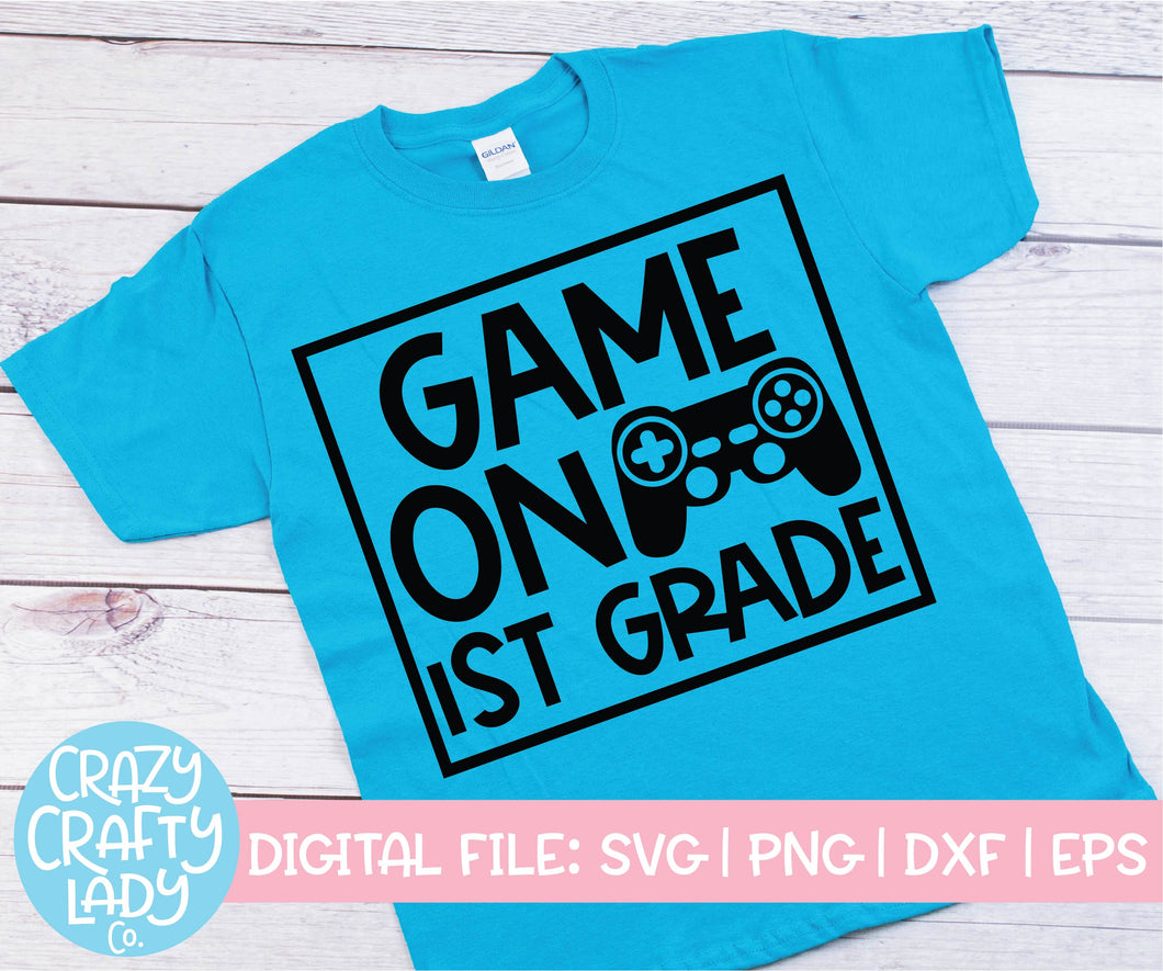 Game On 1st Grade SVG Cut File