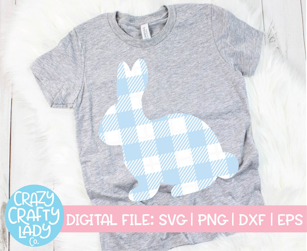 Gingham Bunny SVG Cut File