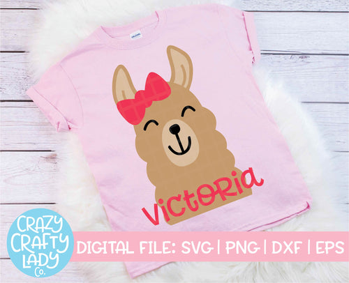 Girl Llama SVG Cut File