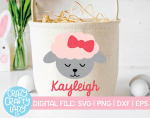 Girl Lamb SVG Cut File